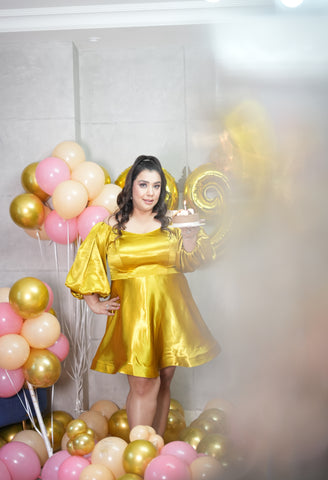 A line satin dress A line satin dress