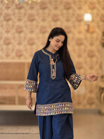 Cotton denim multi sleeves Cotton denim multi sleeves