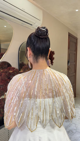 Handwork cape with gown Handwork cape with gown