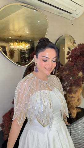 Handwork cape with gown Handwork cape with gown