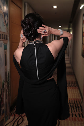 Halter drape saree Halter drape saree