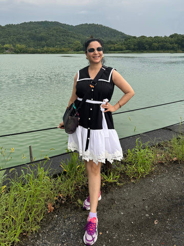 Black & white Frill Dress Black & white Frill Dress