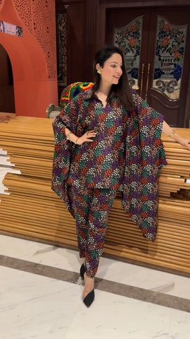 Multi colour kaftan coord set Multi colour kaftan coord set
