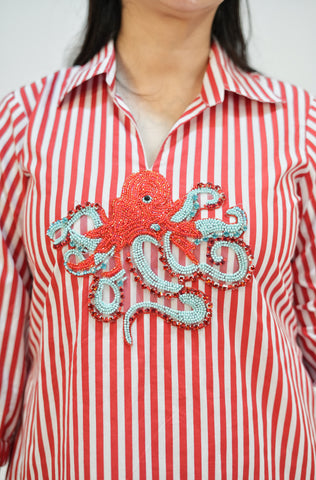 Stripes handwork dress Stripes handwork dress