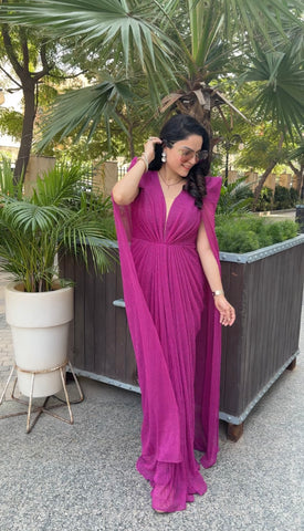 Hotseller cape gown Hotseller cape gown