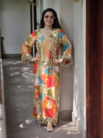 Orange A-line long silhouette Orange A-line long silhouette