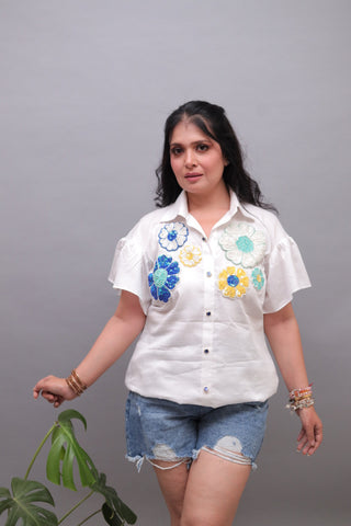 Flower work shirt Flower work shirt