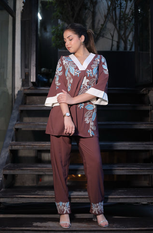 Indo western machine work Coord set Indo western machine work Coord set