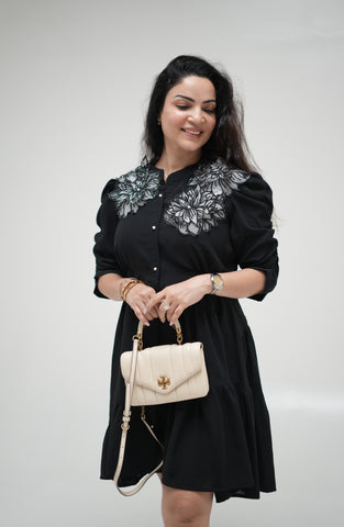 3D flower work dress 3D flower work dress