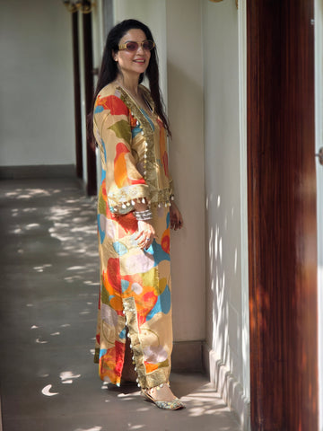 Orange A-line long silhouette Orange A-line long silhouette