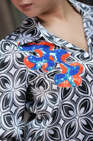 Satin handwork shirt Satin handwork shirt