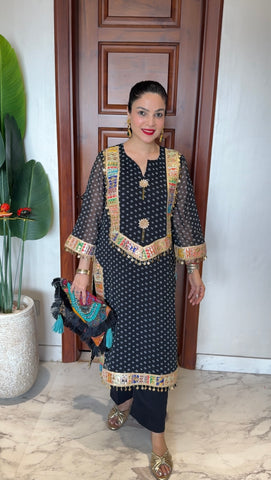 Bandhani black coord Bandhani black coord