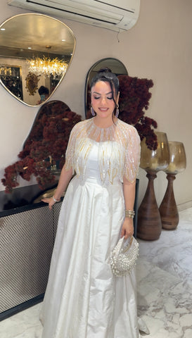 Handwork cape with gown Handwork cape with gown