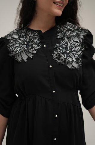 3D flower work dress 3D flower work dress