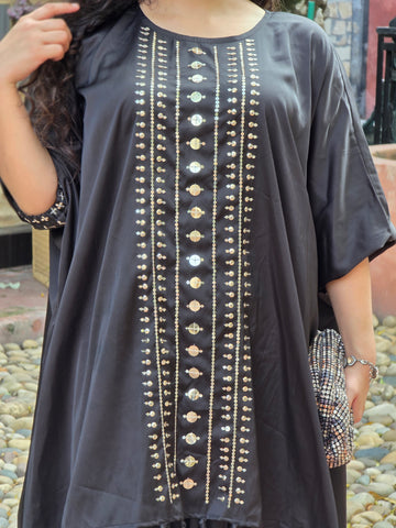 Drape dhoti black set Drape dhoti black set