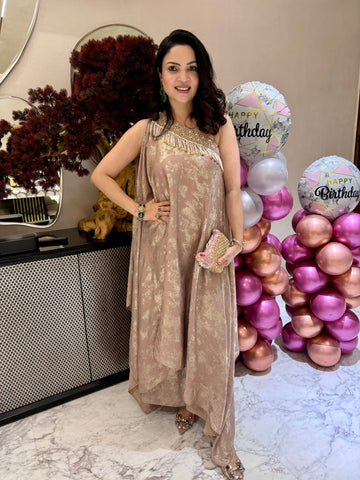 Indo Western One Shoulder Kaftan Indo Western One Shoulder Kaftan