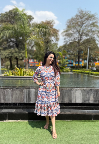Patola print cotton dress Patola print cotton dress