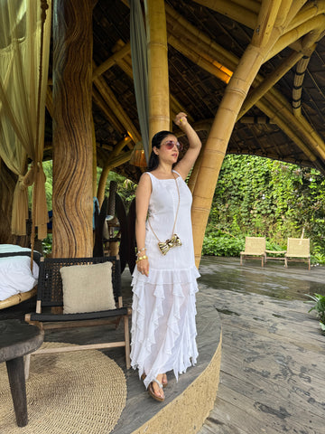 White frill dress White frill dress