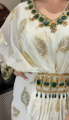 White foil Georgette White foil Georgette