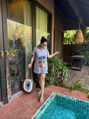 Fish shirt dress Fish shirt dress