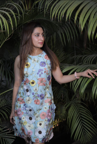 3D Floral short Dress 3D Floral short Dress