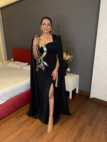 Chic cape gown Chic cape gown