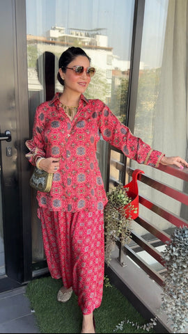 Ajrak print coord set Ajrak print coord set