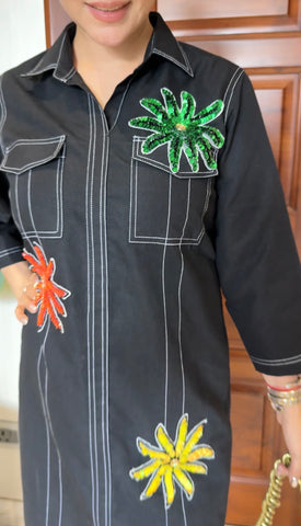 Denim flower dress Denim flower dress