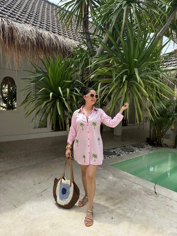 Baby pink palm shirt Baby pink palm shirt