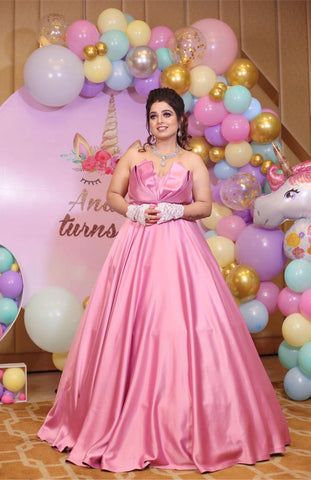 Baby Pink Flowy Gown Baby Pink Flowy Gown