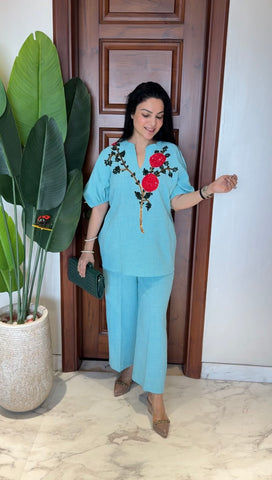 Linen rose coord set Linen rose coord set