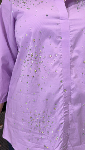 Lavendar swaroski shirt Lavendar swaroski shirt
