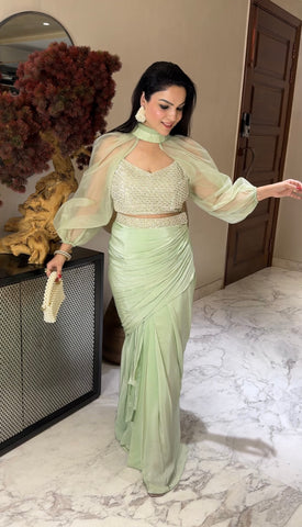 Indo western classy drape Indo western classy drape