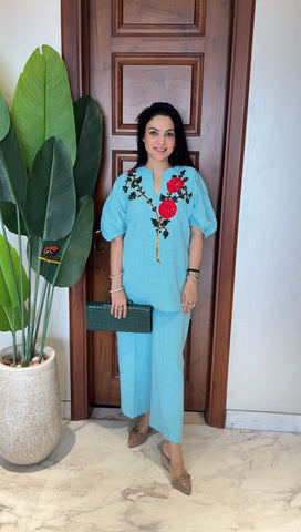 Linen rose coord set Linen rose coord set