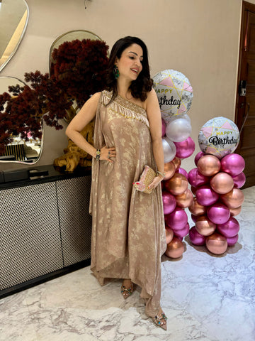 Indo Western One Shoulder Kaftan Indo Western One Shoulder Kaftan