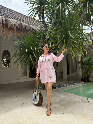 Baby pink palm shirt Baby pink palm shirt