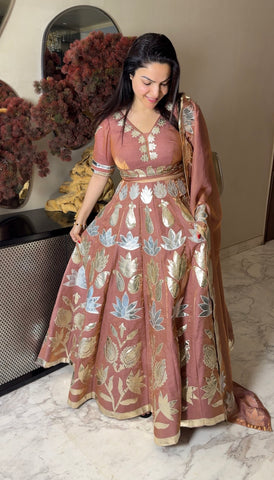 Leather work lehenga Leather work lehenga