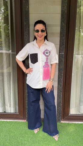 White fringes shirt White fringes shirt