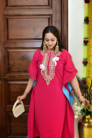 Zari work kaftan set Zari work kaftan set