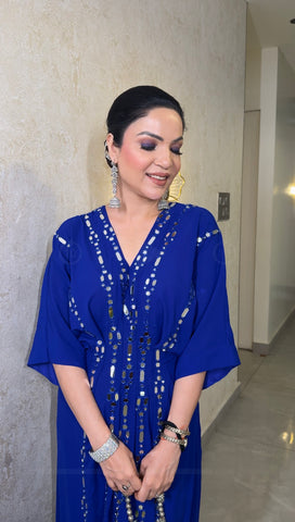 Handwork Mirror Kaftan Gown Handwork Mirror Kaftan Gown