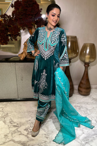 Velvet Embroidered Suit Velvet Embroidered Suit