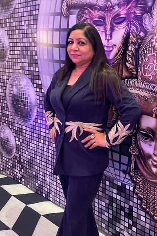 Blazer Set with waist & sleeves work Blazer Set with waist & sleeves work