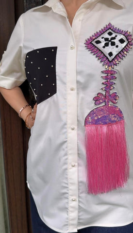 White fringes shirt White fringes shirt