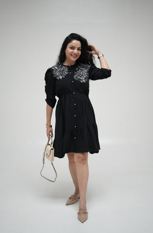 3D flower work dress 3D flower work dress