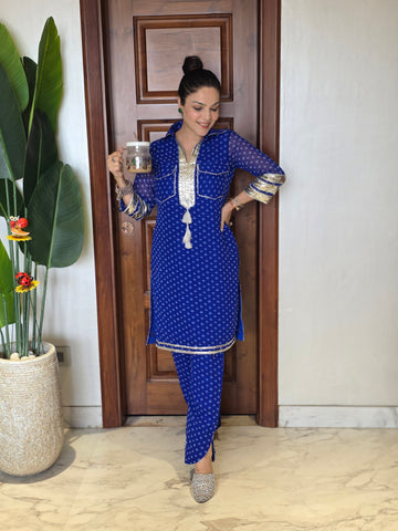 Indo western bandhani set Indo western bandhani set