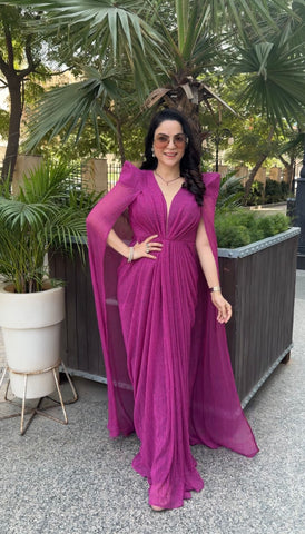 Hotseller cape gown Hotseller cape gown