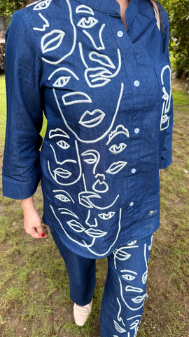 Denim face coord set Denim face coord set