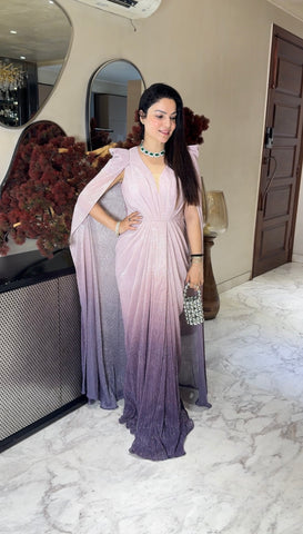Ombré cape gown Ombré cape gown