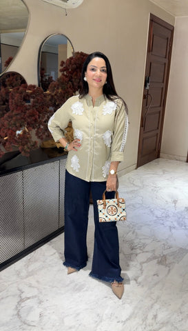 Linen beige top Linen beige top