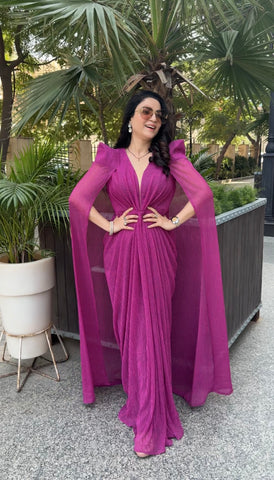 Hotseller cape gown Hotseller cape gown